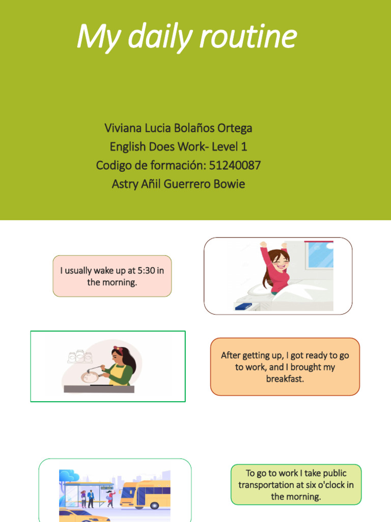 My Daily Routine Ingles Final | PDF