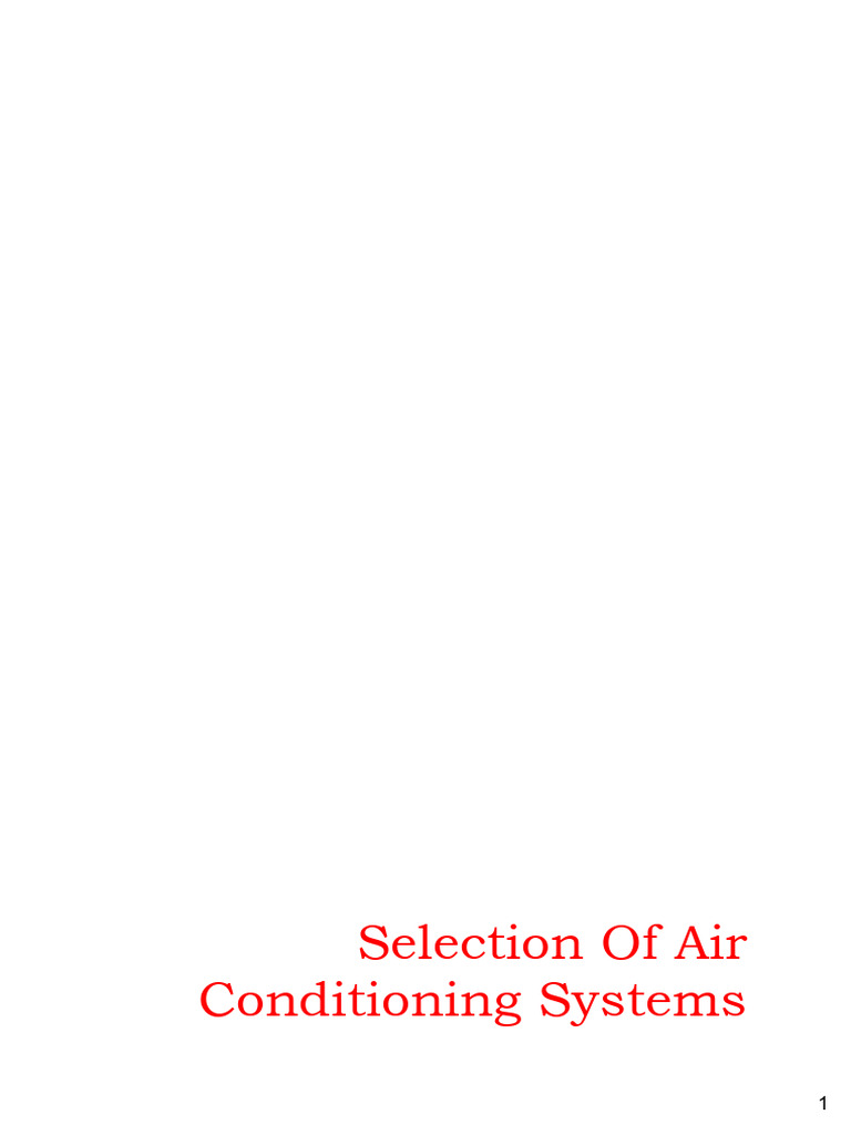Air Conditioning System Selection Guide | PDF | Air Conditioning ...