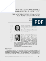 Los Jóvenes Y La Ed U Ca Ció N para La Cultura de La Seguridad Vial The Youth and The Education For Road Safety Culture