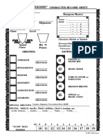 Basic DD Character Sheets Filled and Blank