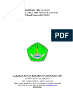 Kriteria Kelulusan SMP Sunan Kalijogo 2022 - 2023