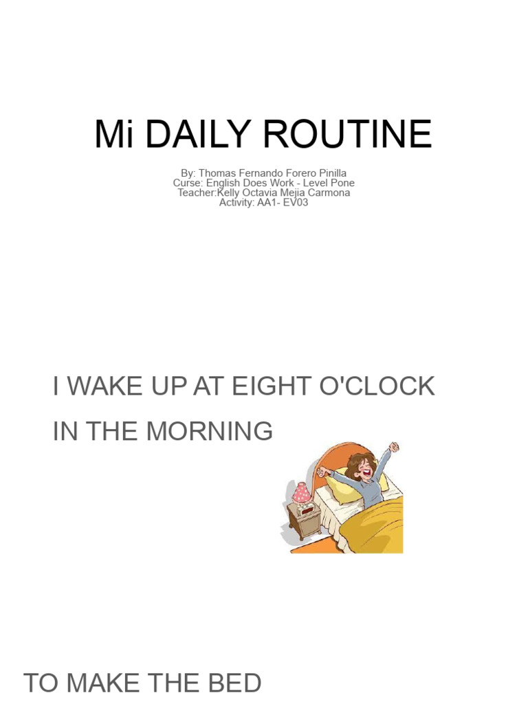 Mi DAILY ROUTINE | PDF