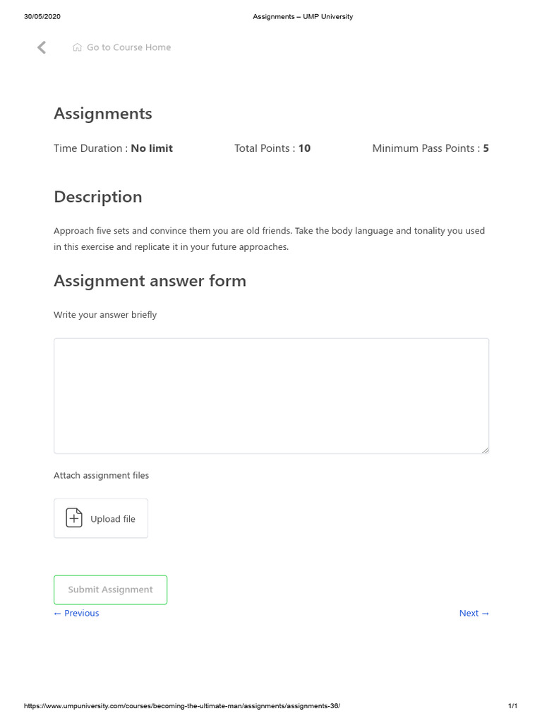 03 - Assignments - UMP University | PDF