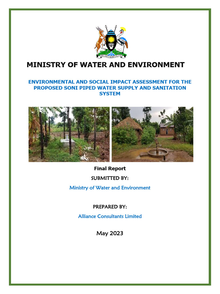 Soni Water Supply and Sanitation ESIA | PDF | Water Supply ...