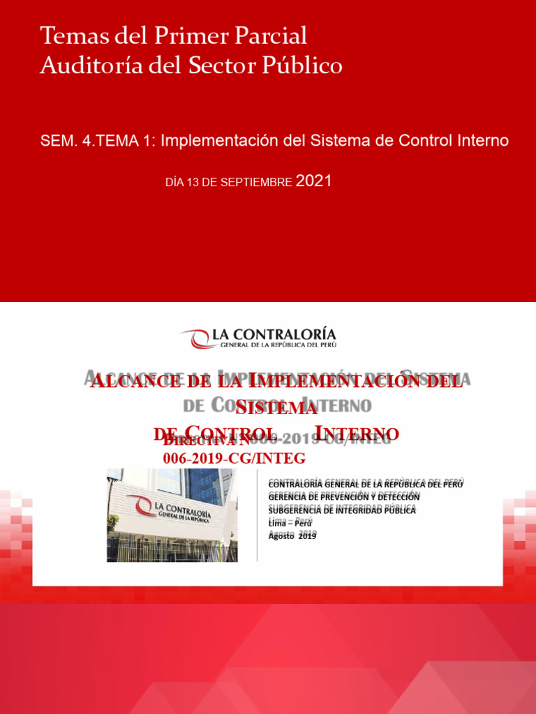 Implementación del Sistema de Control Interno | PDF | Planificación