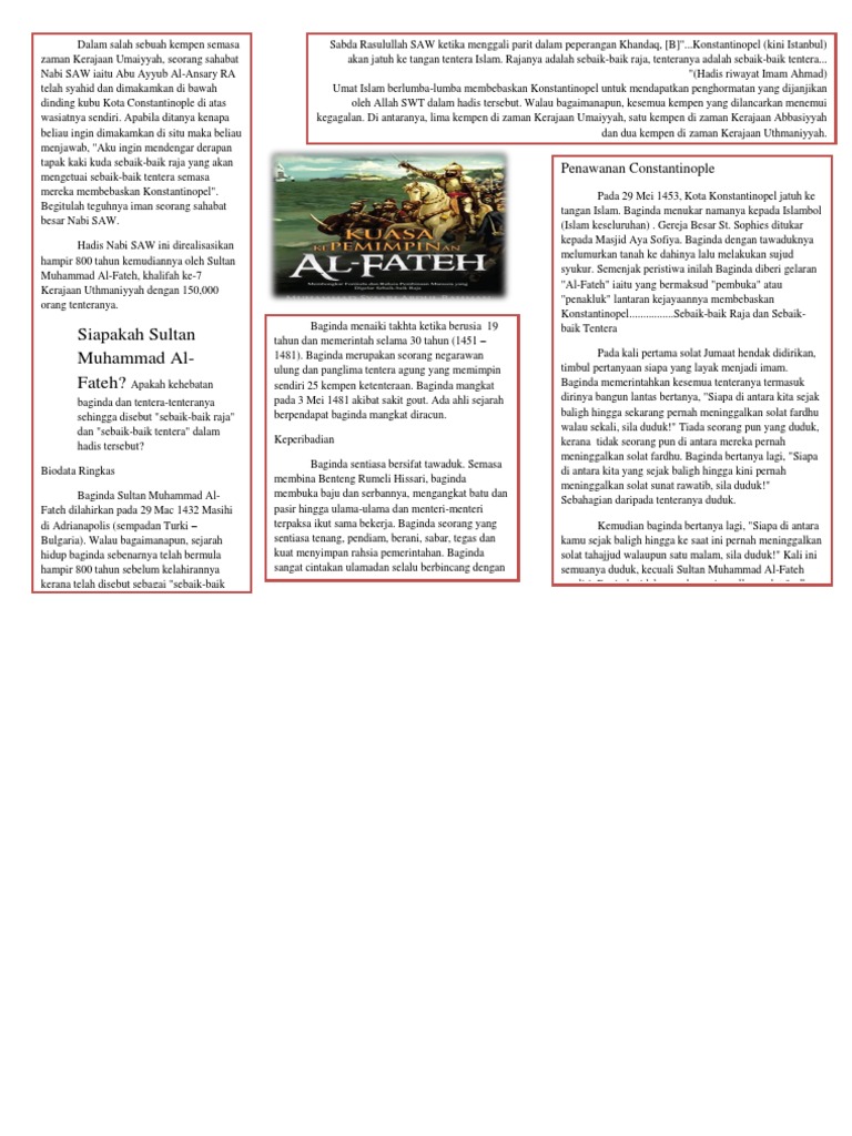 Sultan Muhammad Al Fateh Pdf