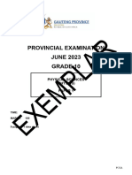 Grade 10 Provincial Examination Physical Sciences P1 (English) Question Paper