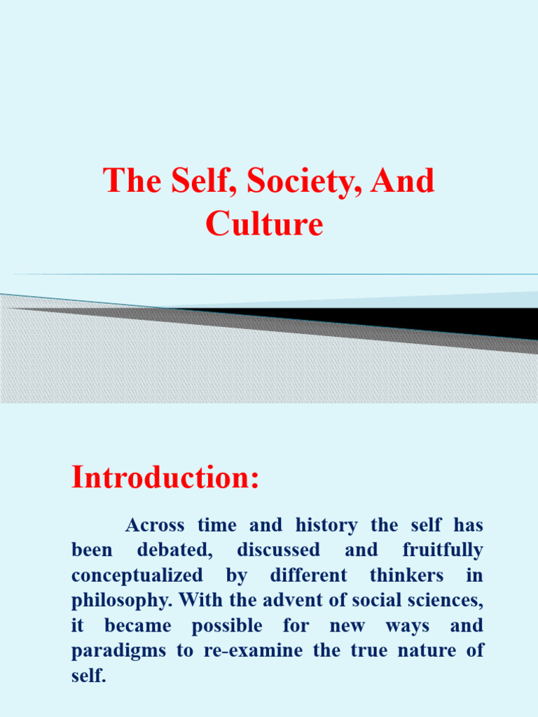 Understanding Self in Society and Culture | PDF | Self | Philosophy Of Self