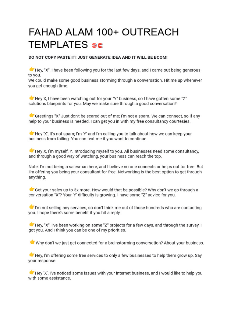 Client Hunt Messege Templet | PDF | Sales | World Wide Web