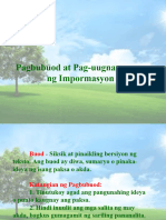 Pagbubuod at Pag-Uugnay-Ugnay NG Impormasyon