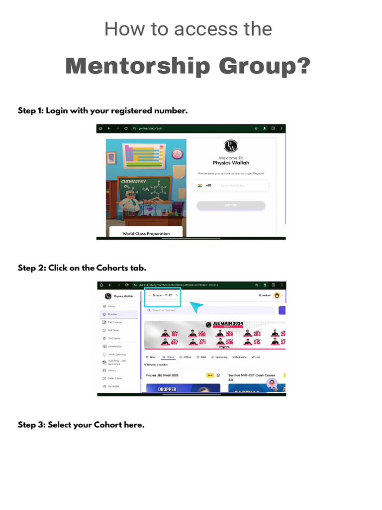 Accessing Neocolab 129 Mentorship | PDF