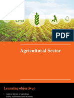 ECONOMICS 9 - AGRICULTURAL SECTOR