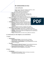 Clasificación de Restaurantes en Ica