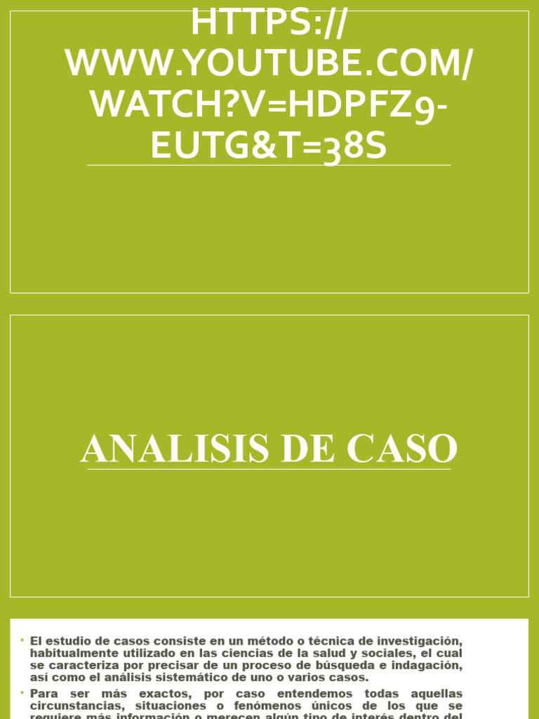 Analisis De Caso Pdf Caso De Estudio Metodología