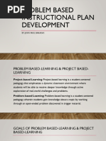 Problem Based Instructional Plan Development