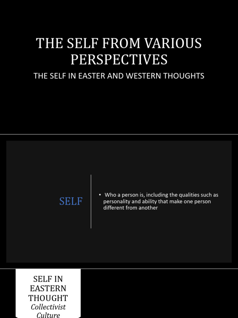 Week 7 Self in Eastern and Western Thoughts | PDF | Confucianism | Tao