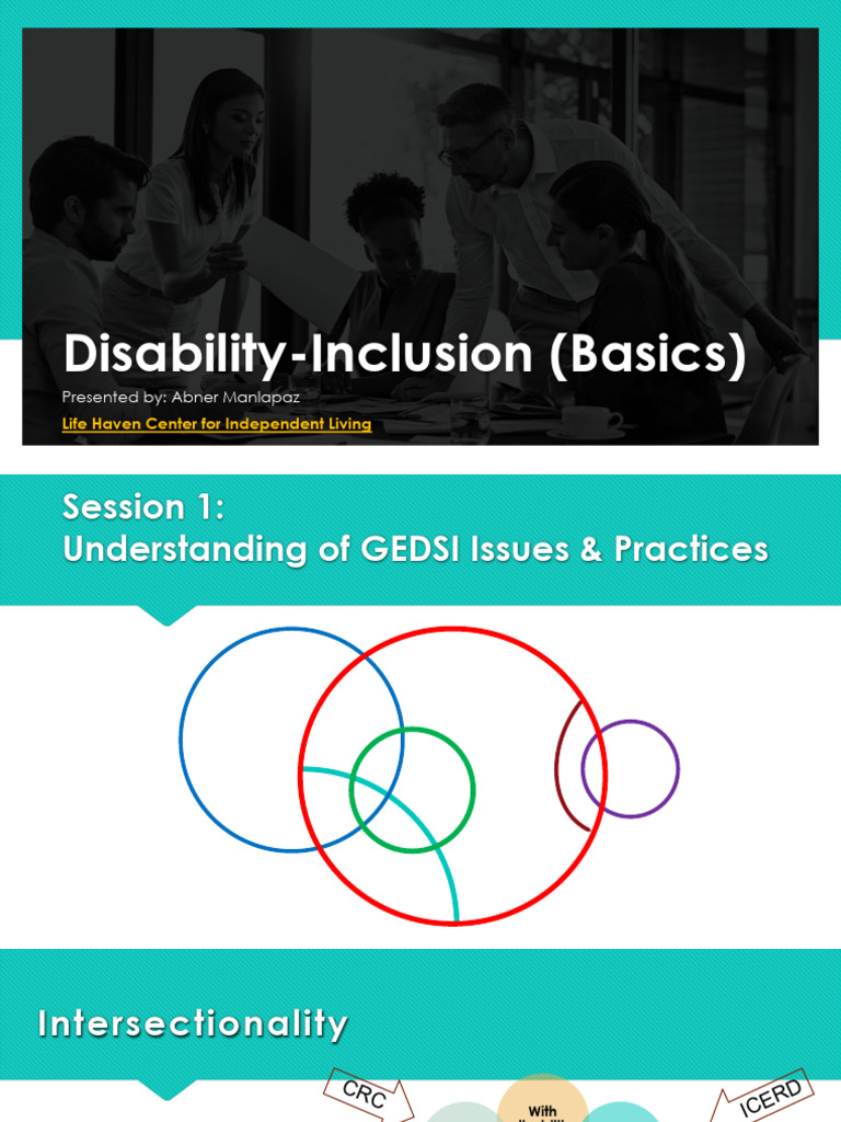Abner Manlapaz - Disability Inclusion Basics | PDF | Disability ...