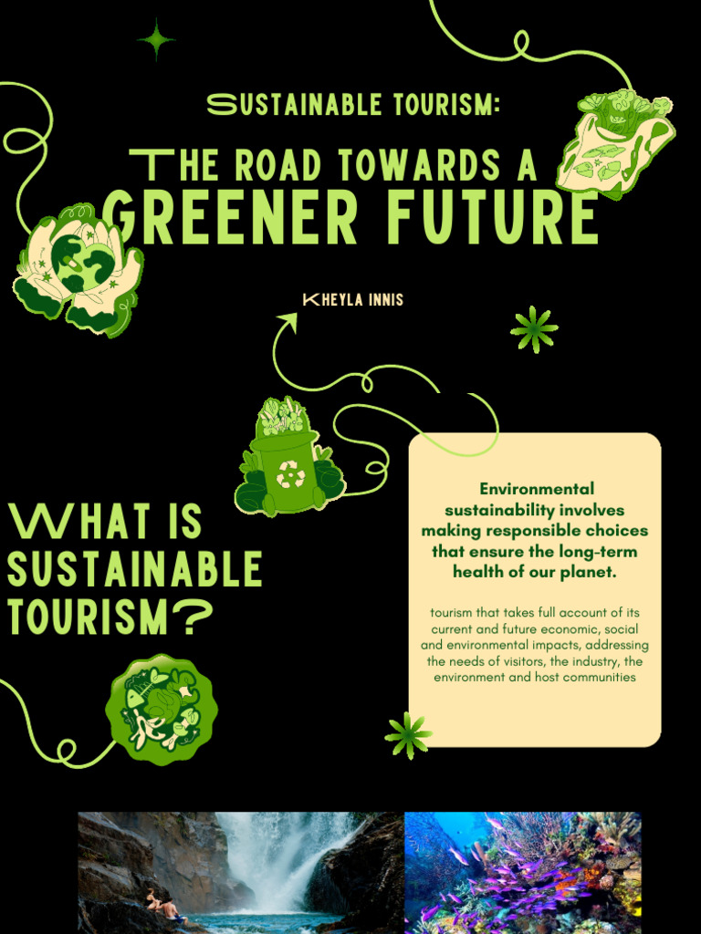 Black and Green Bold Illustrative Environmental Sustainability Talks ...