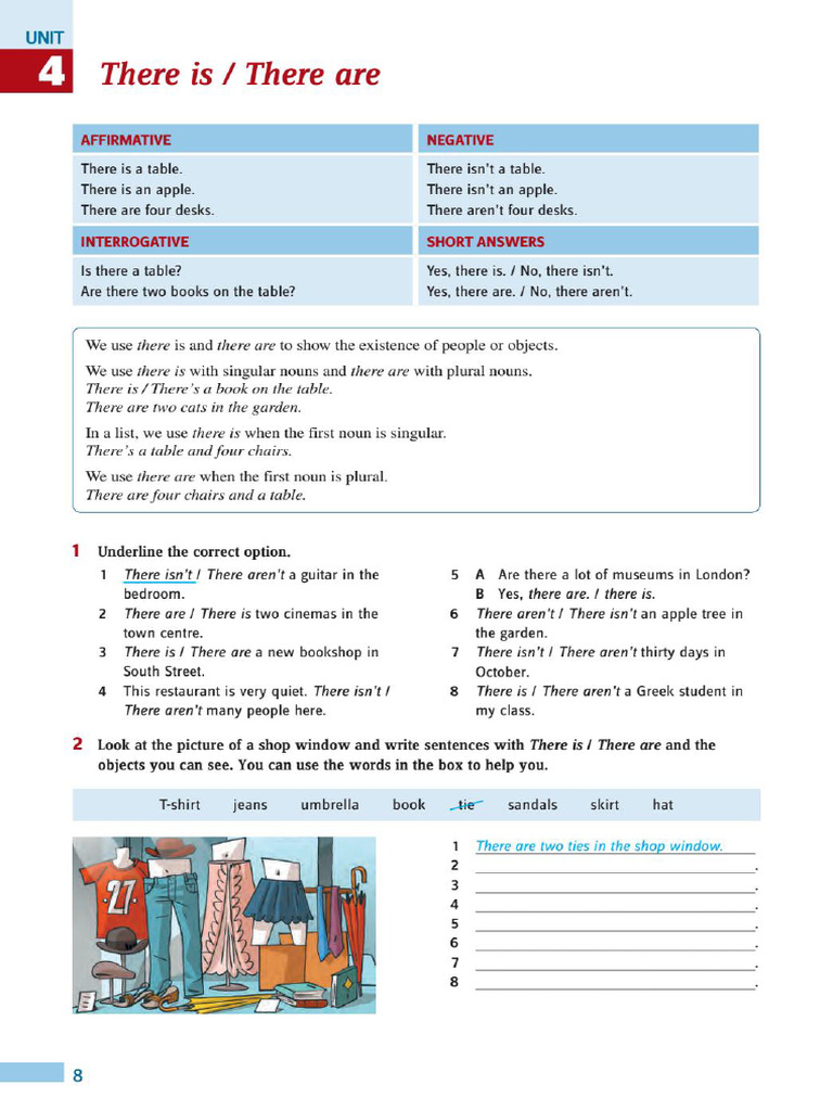 There Is/ There Are Exercises | PDF