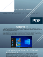 BASIC COMPUTER MAINTENANCE- FAST PC