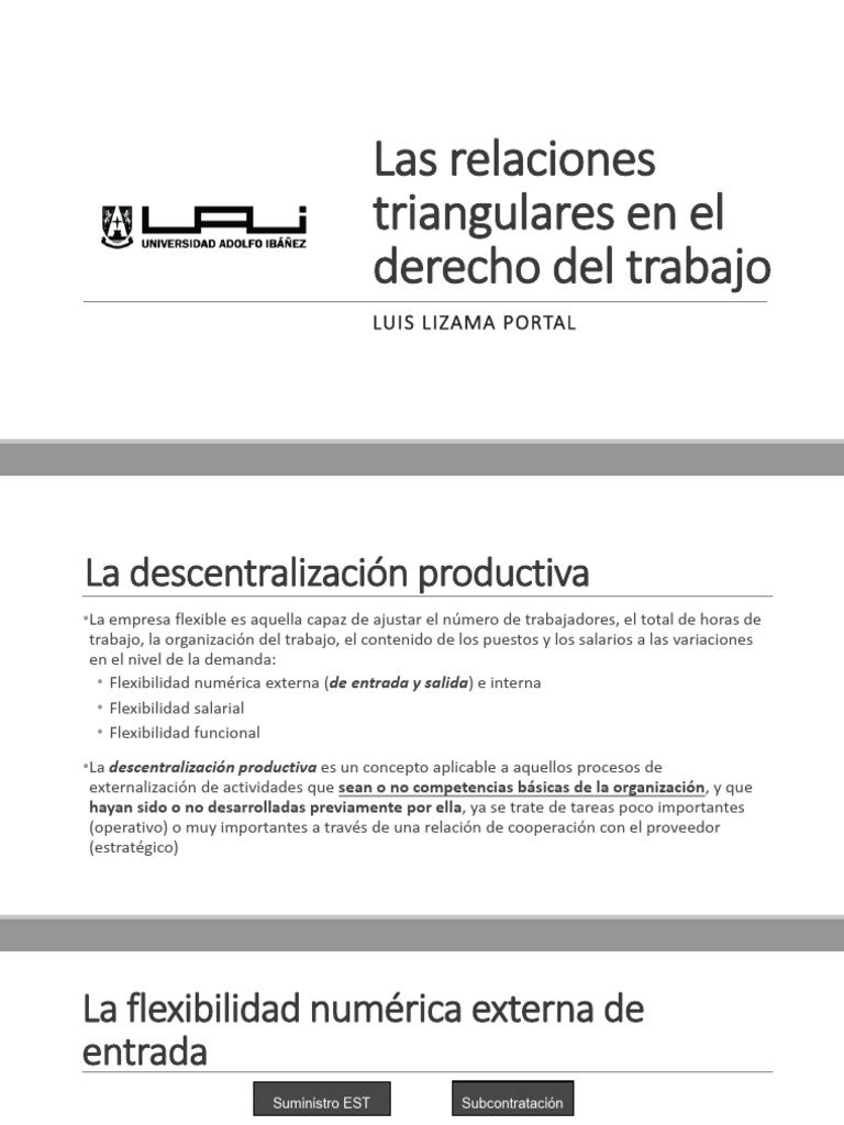 Uai las relaciones triangulares en el derecho del trabajo clase 1