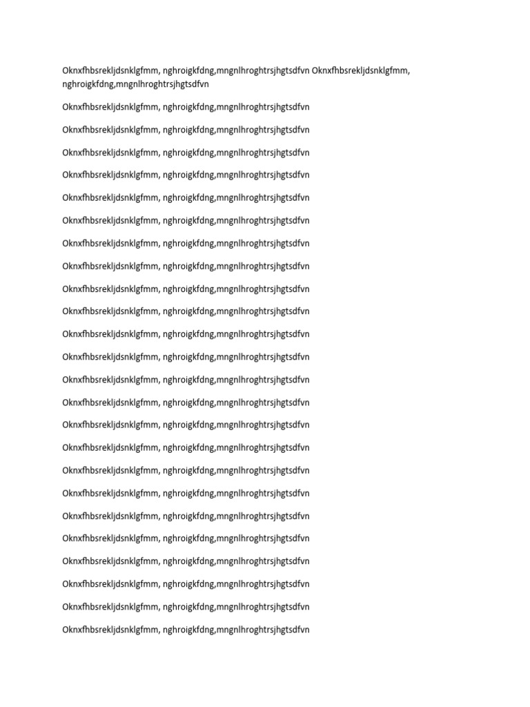 Nonsensical Text Document | PDF