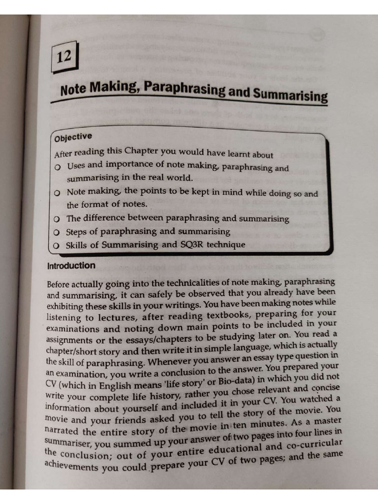 Note, Summary, Letter, Report | PDF