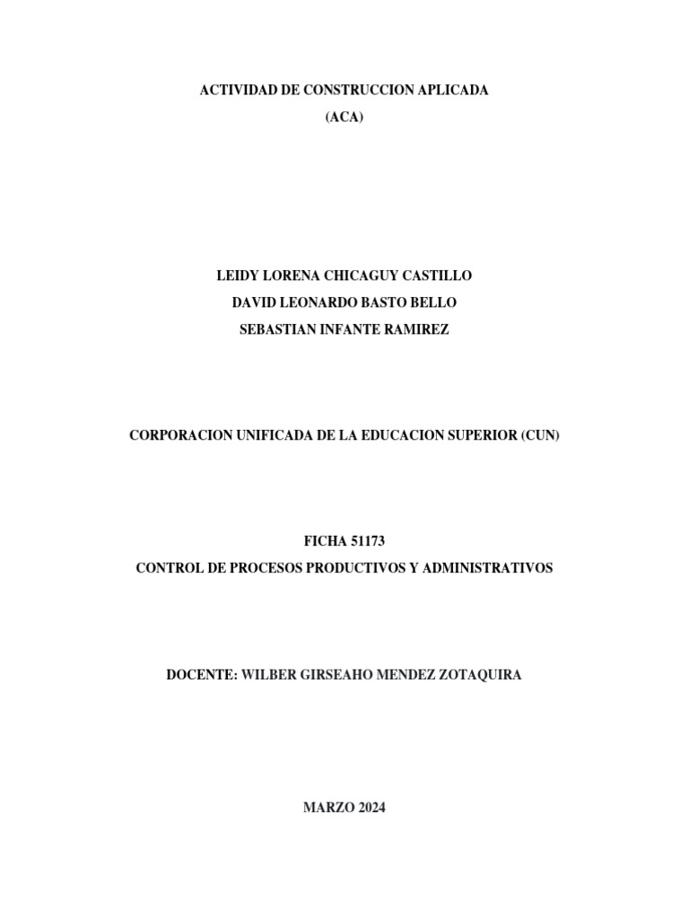 Aca Final | PDF | Auditoría | Calidad (comercial)