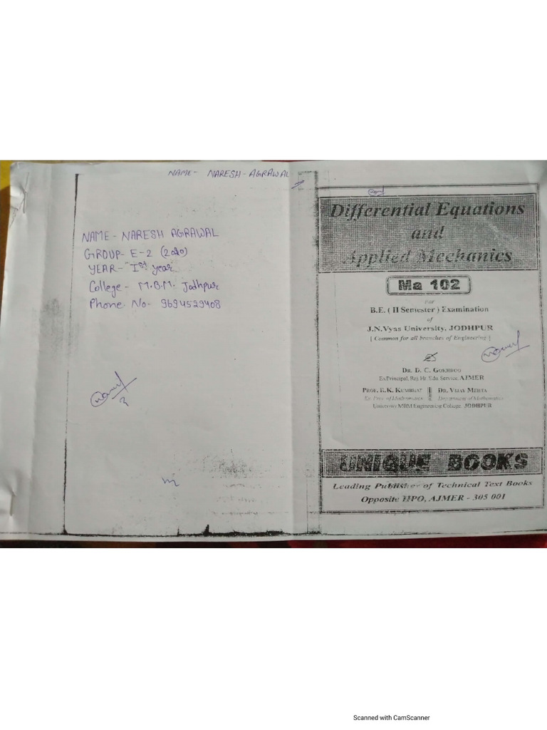 Maths Book Sem 2 Pdf