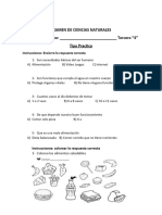 Examen de Ciencias Naturales Primer Parcial 2024