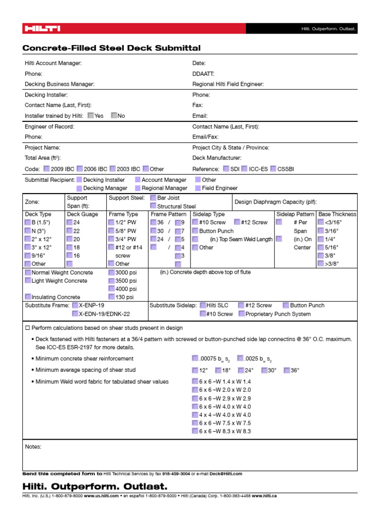 Hilti - Floor - and - Form - Deck - Submittal - Request - v2 - 1r 2 ...