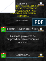 Identifico necesidades o problemas, pIanteo mi reto y aplico Ia fase empatizar del Design Thinking