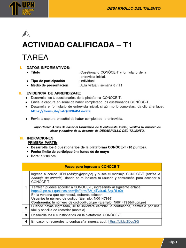 Formato Tarea T1 - DETAL WA | Descargar gratis PDF | Contraseña ...