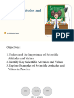 Scientific Attitudes and Values