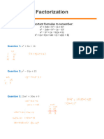 Factorization With Answers