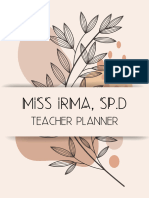 Brown Organic Abstract Boho Ultimate Teacher Planner