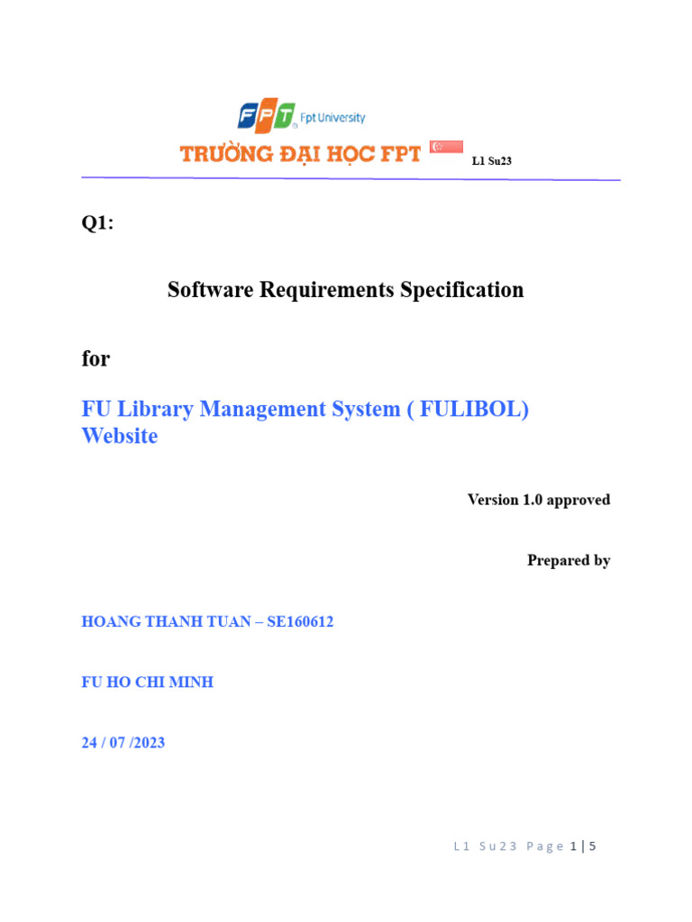 Swr302 Pe l1 Su23 Template 1 | PDF | Use Case | Computing