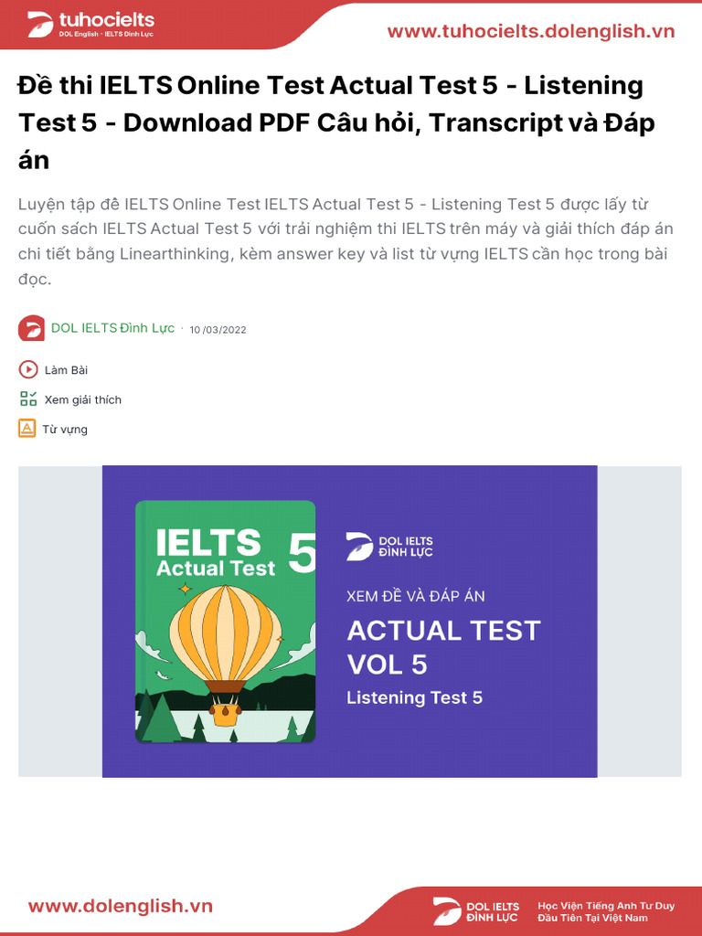 AT5 - Listening Test 5 | PDF | Libraries | Consultant