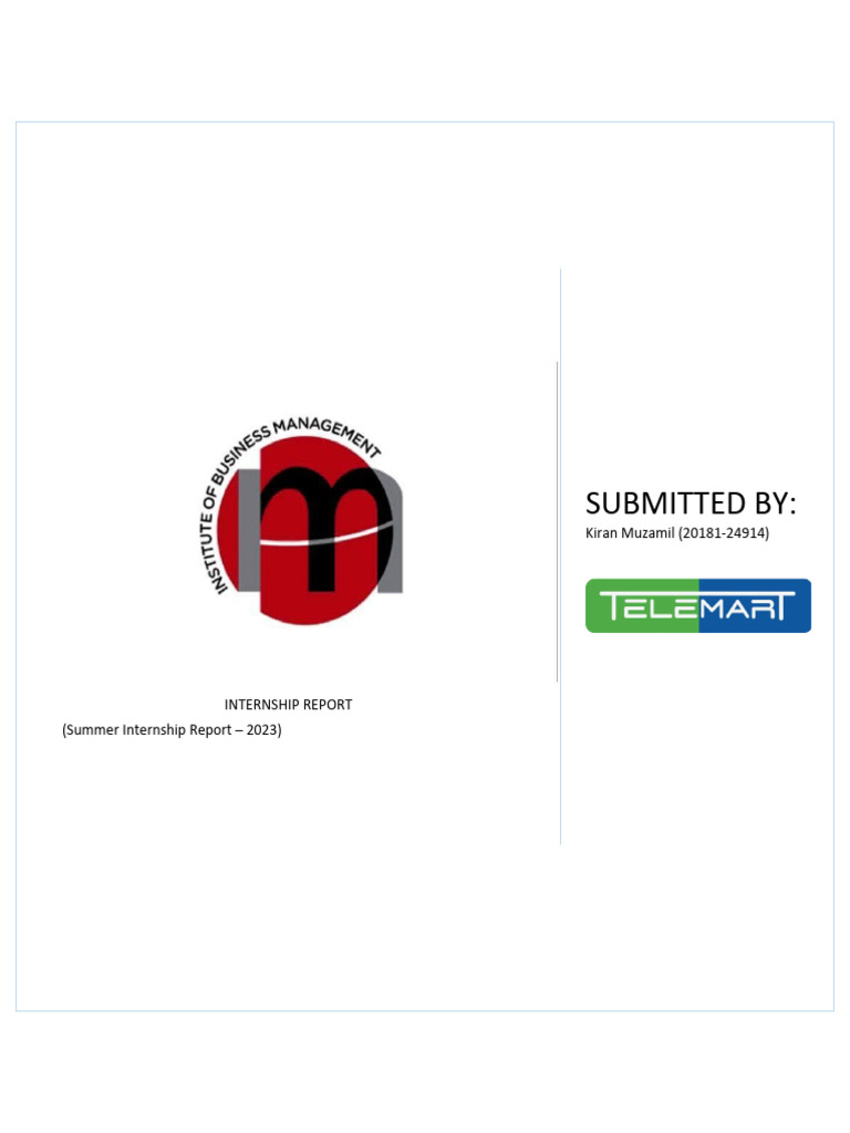 Kiran muzamil internship report pdf linked in sales