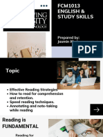 FCM1013 English & Study Skills: Prepared By: Jasmin Ithnin