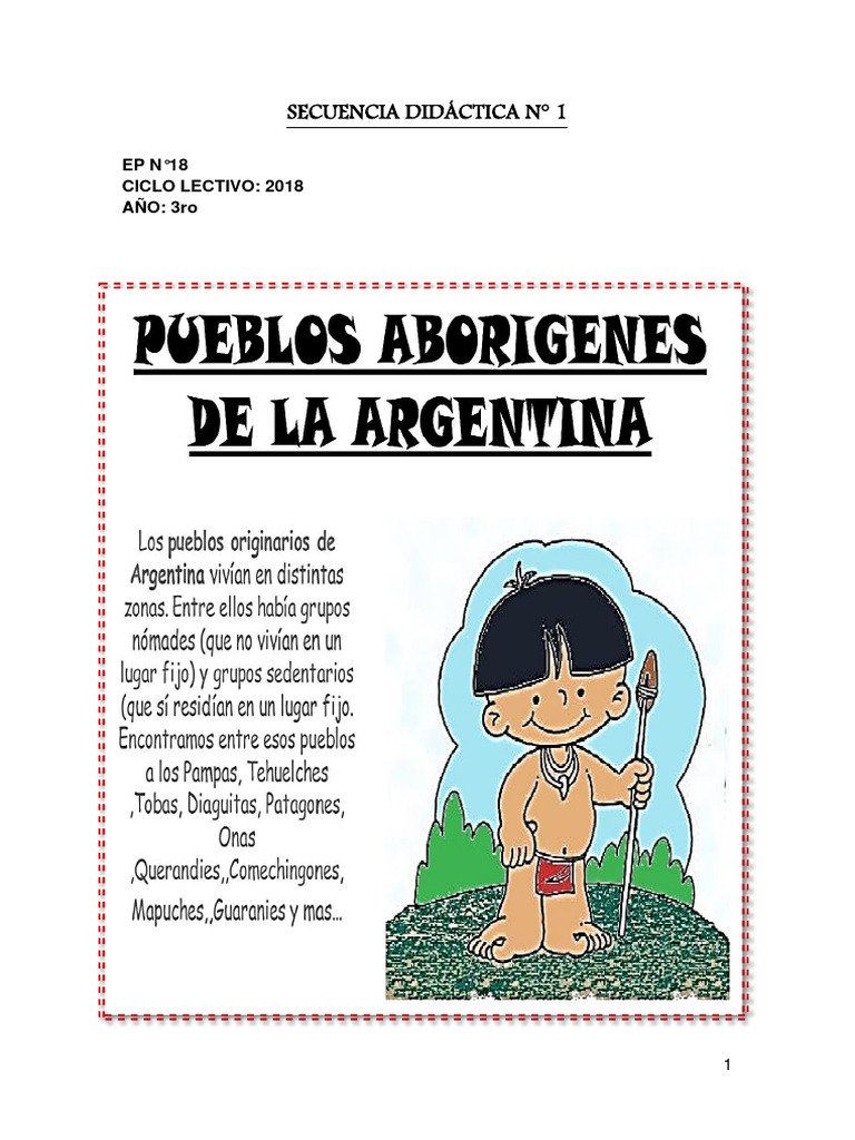 Secuencia #1 Pueblos Originarios | PDF | Nómada | Pueblos Indígenas de ...