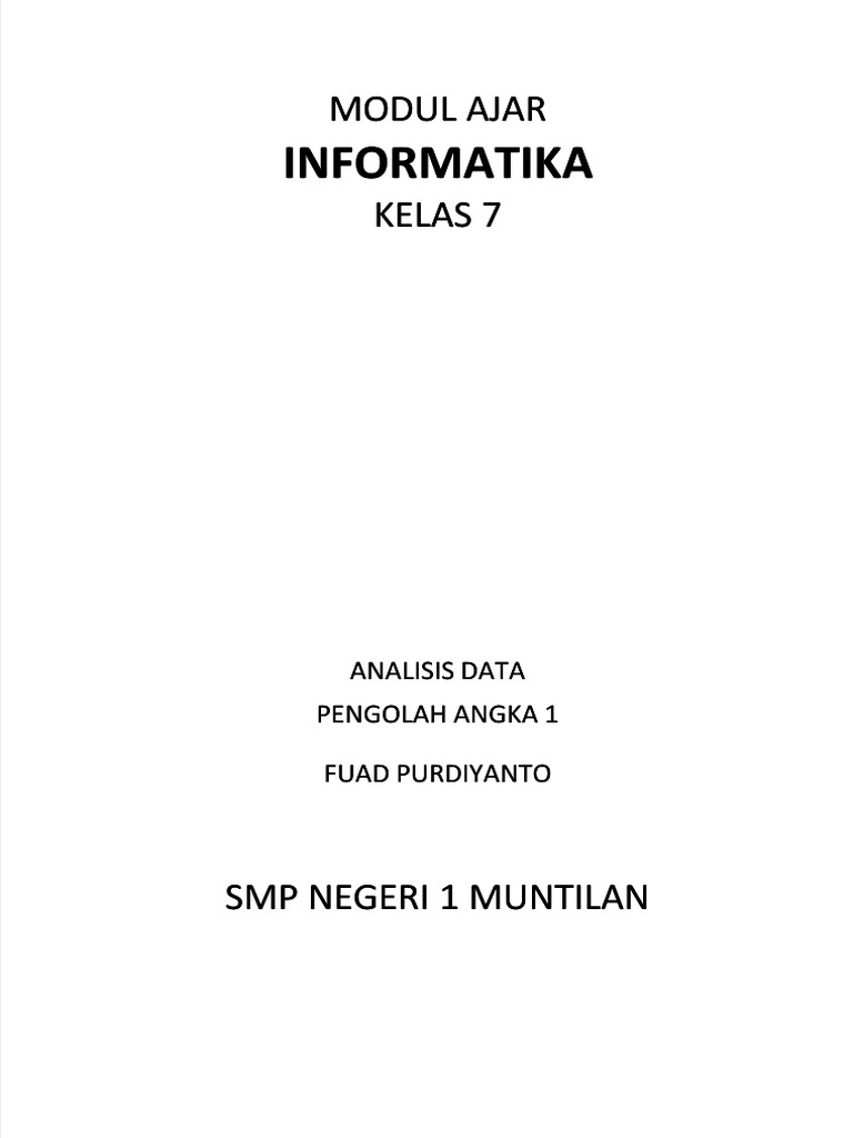 Modul Ajar Informatika Kelas 7 | PDF