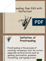 Proofreading Peer Editing