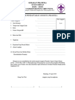 Formulir Pendaftaran Anggota Pramuka Siaga - Gudep 10.031-10.032