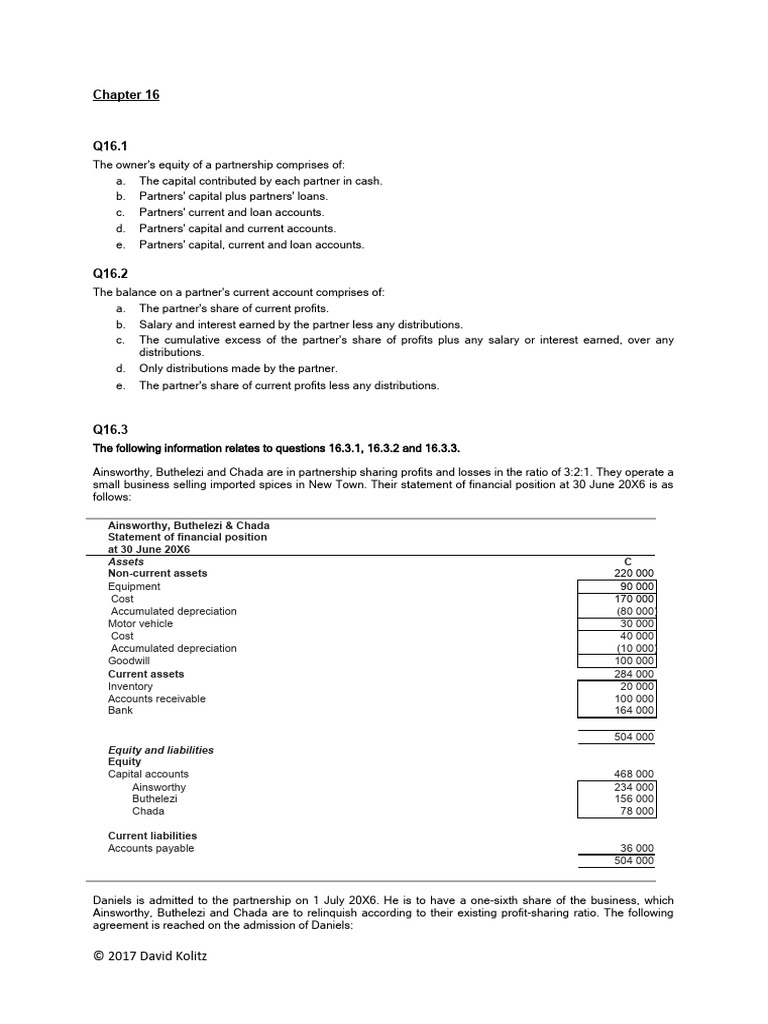 Chapter 16 | PDF | Balance Sheet | Equity (Finance)