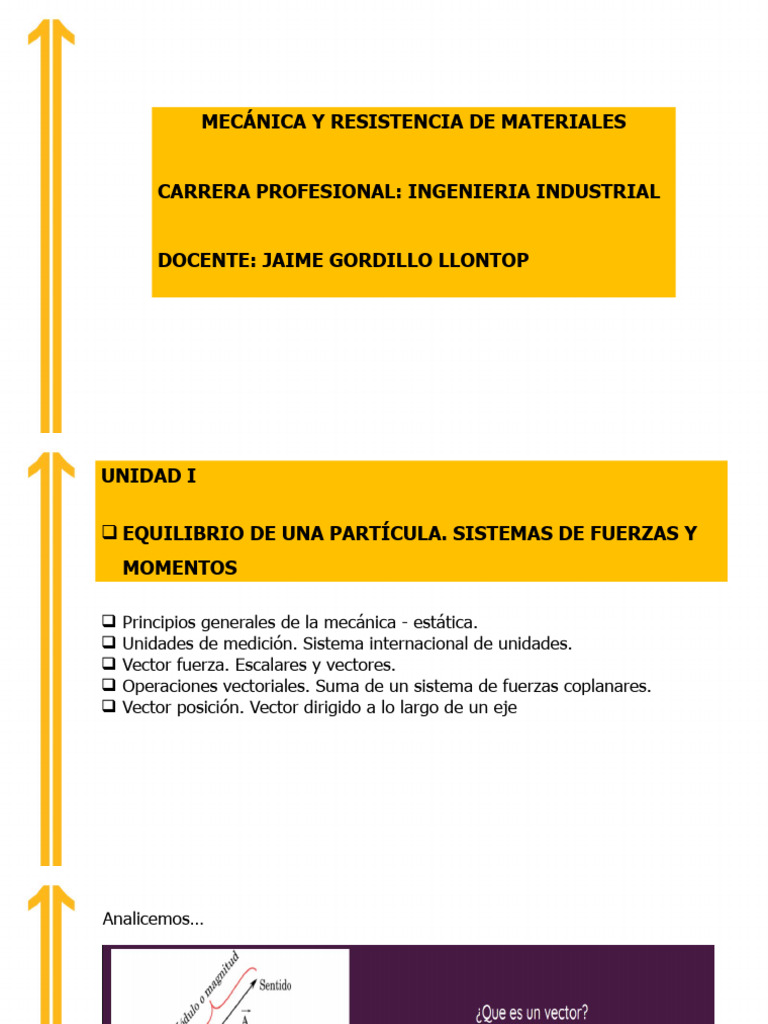Resmat-Sem 01 PDF | PDF | Vector Euclidiano | Escalar (Matemáticas)