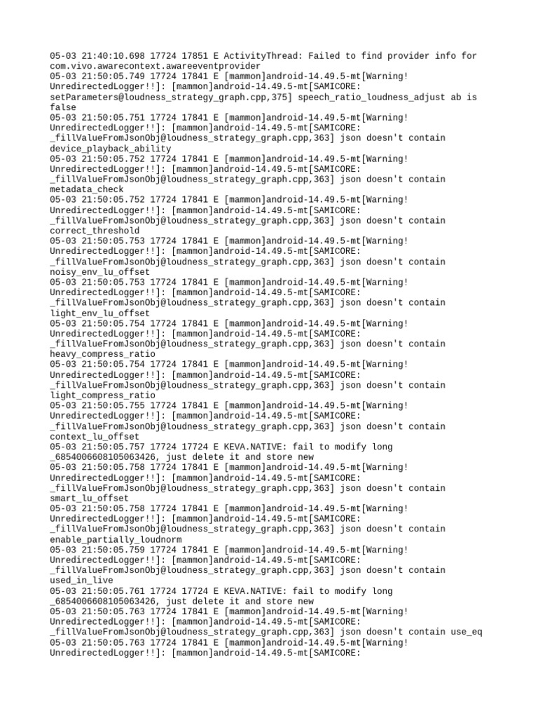 Android Error Logs Analysis | PDF | Data | Web Standards