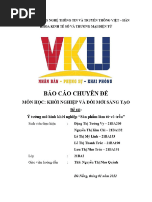 Báo Cáo Mô Hình Khởi Nghiệp