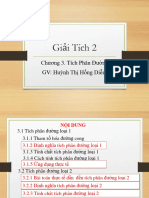 Giải Tích 2: Chương 3. Tích Phân Đường GV: Huỳnh Thị Hồng Diễm