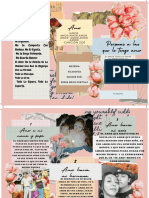 Folleto Tríptico Consejos de Creatividad Flores Collage Rosa